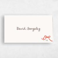 Beige Wedding Place Card - Emelia