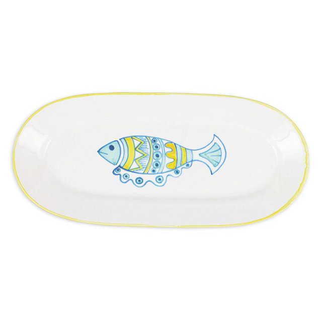 VIETRI Elba's Fish Narrow Oval Platter