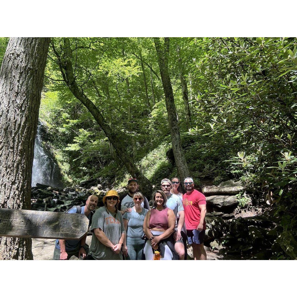 Right after Neil proposed at Crabtree Falls!