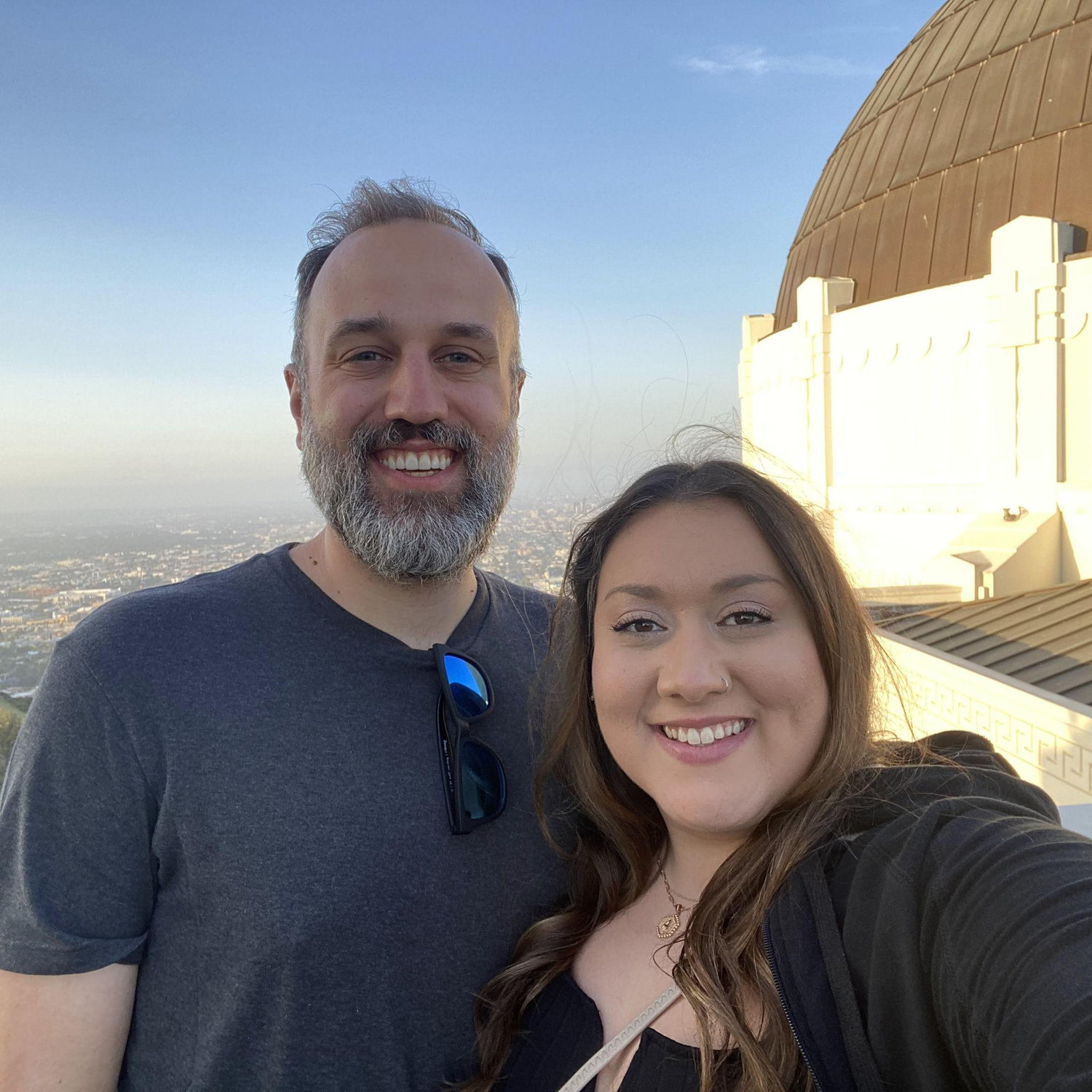 Enjoying the views at Griffith Observatory during a visit to LA in 2022