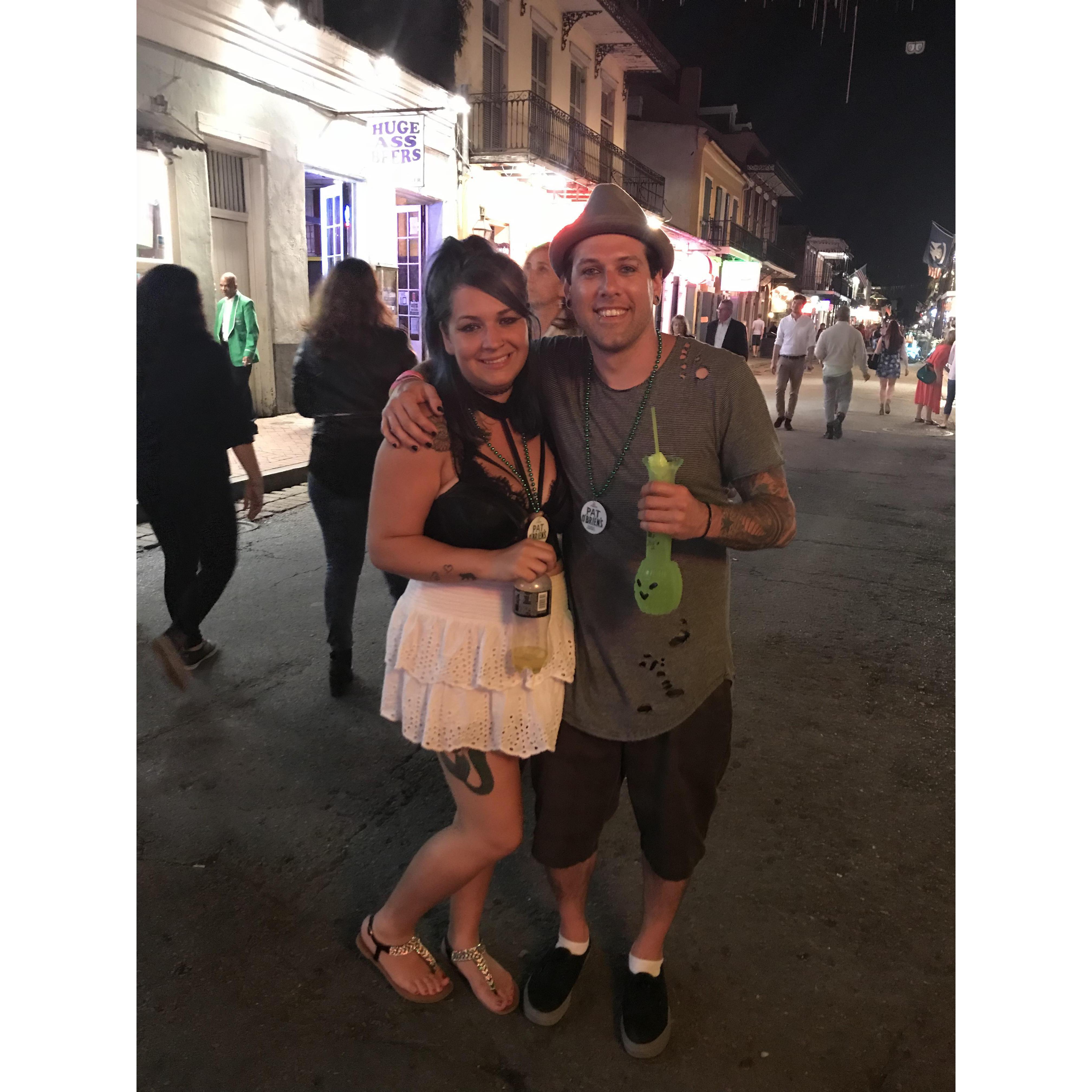 Hanging out on Bourbon Street