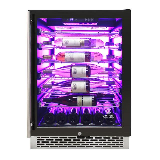 Vinotemp Private Reserve Series 41-Bottle 54 Single-Zone Wine Cooler, Right Hinge