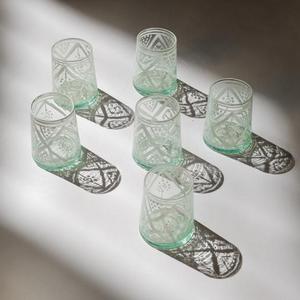 6 H9 DECORATED GLASSES (White)
