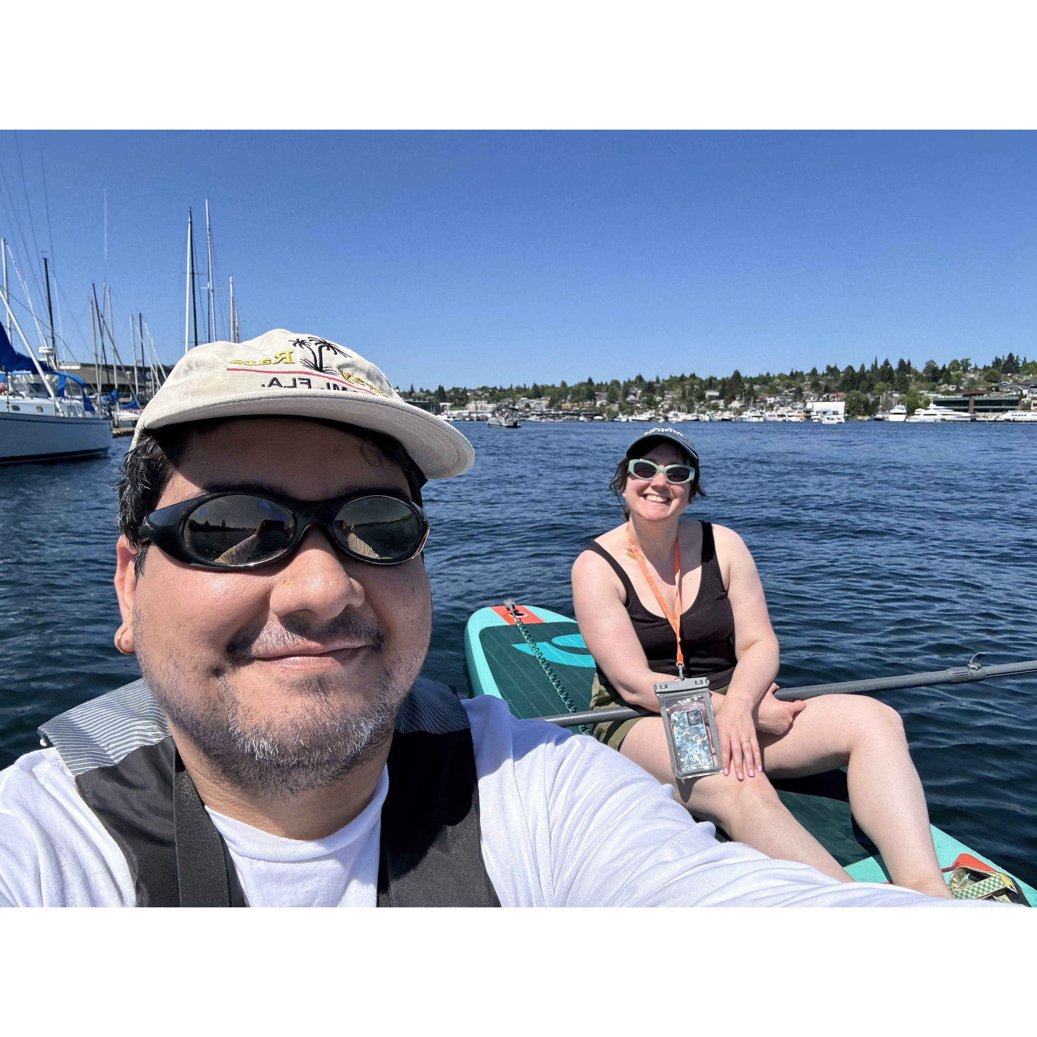 Paddleboarding on Lake Union, 2024