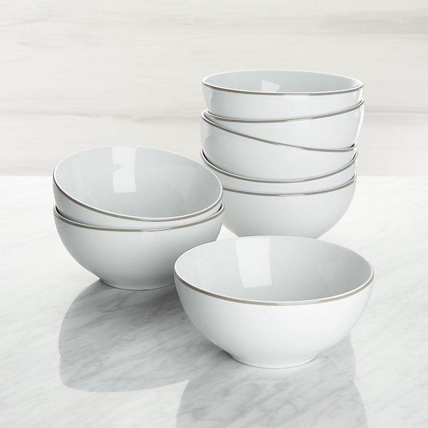 Aspen Grey Cereal Bowls, Set of 8