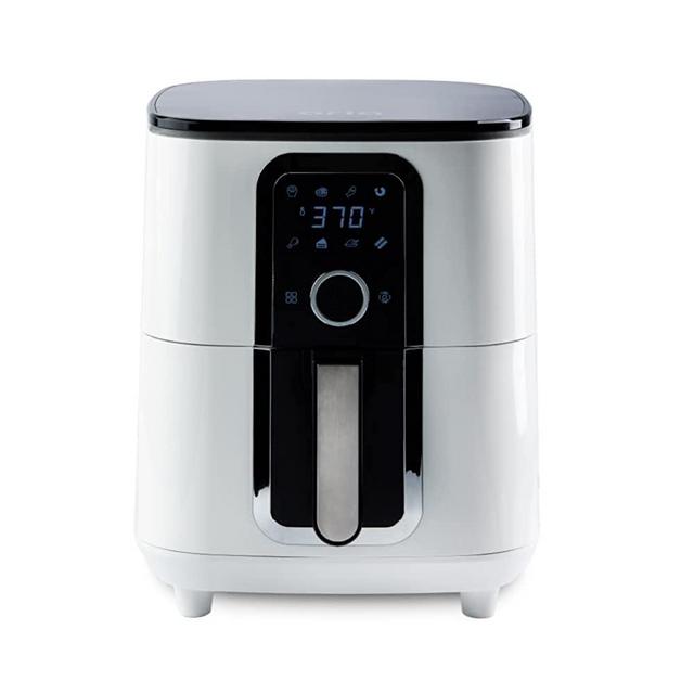 Aria Air Fryers Teflon-Free 7 Qt. Premium Ceramic Air Fryer with Recipe Book, White (CFW-907)