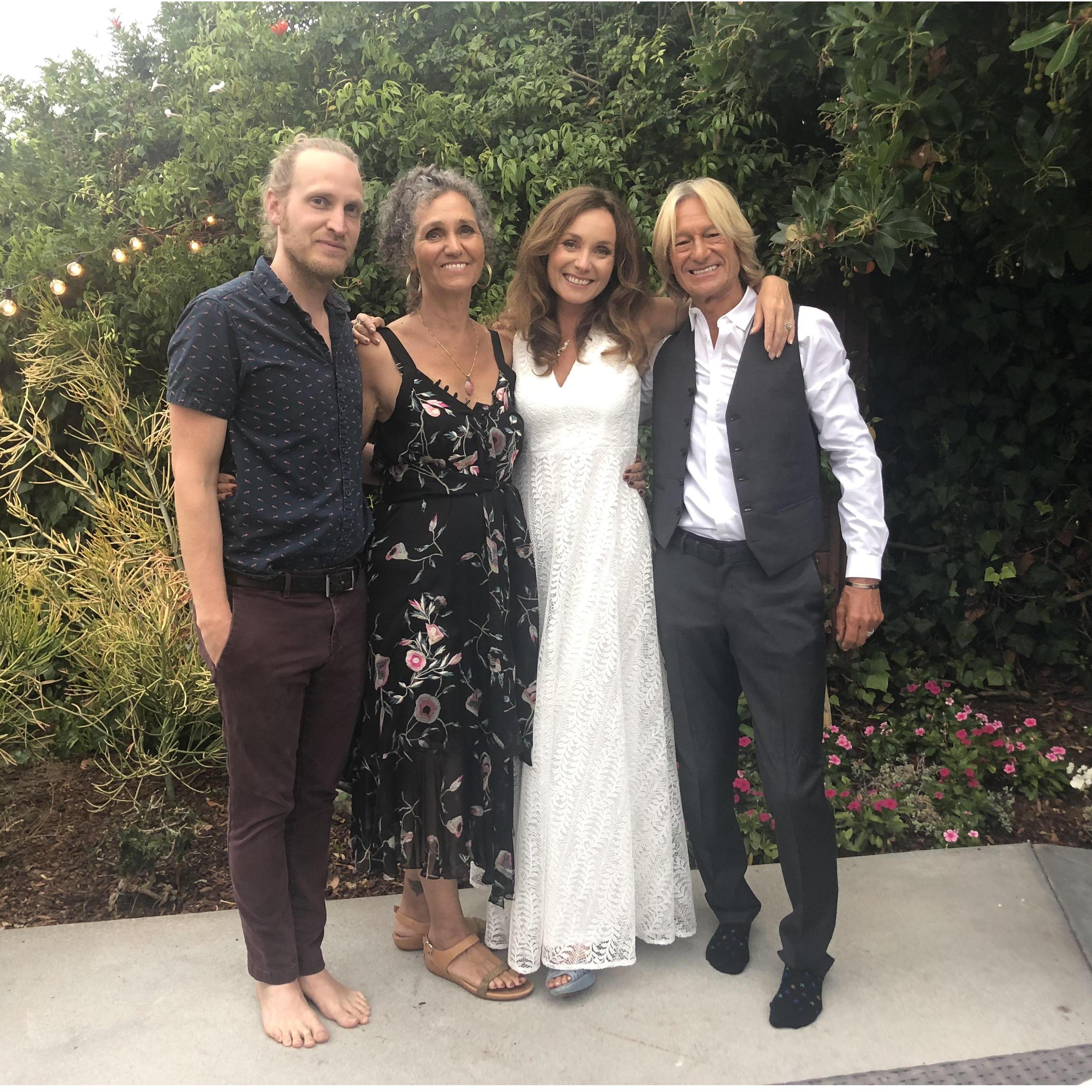 Celebrating the "Engagement of Our Loving' Party with Mom and brother Ian.