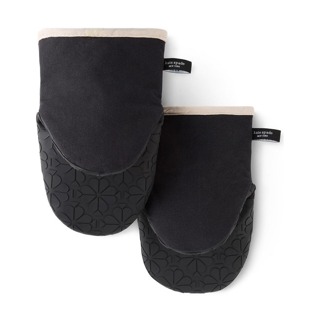 kate spade new york Spade Flower Soft Silicone Mini Mitt Set, 5.5" x 8"