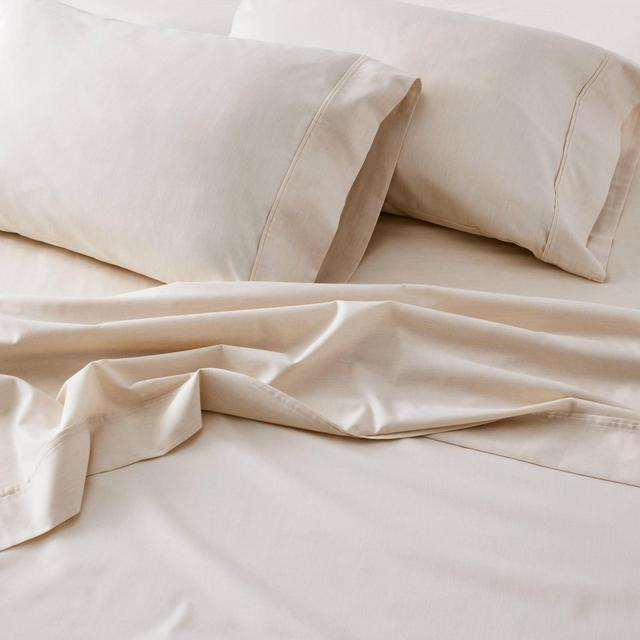 Queen Mélange Dyed Sheet Set Oatmeal - Hearth & Hand™ with Magnolia