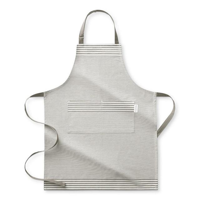 W19 Bay Stripe Apron:Drizzle Grey