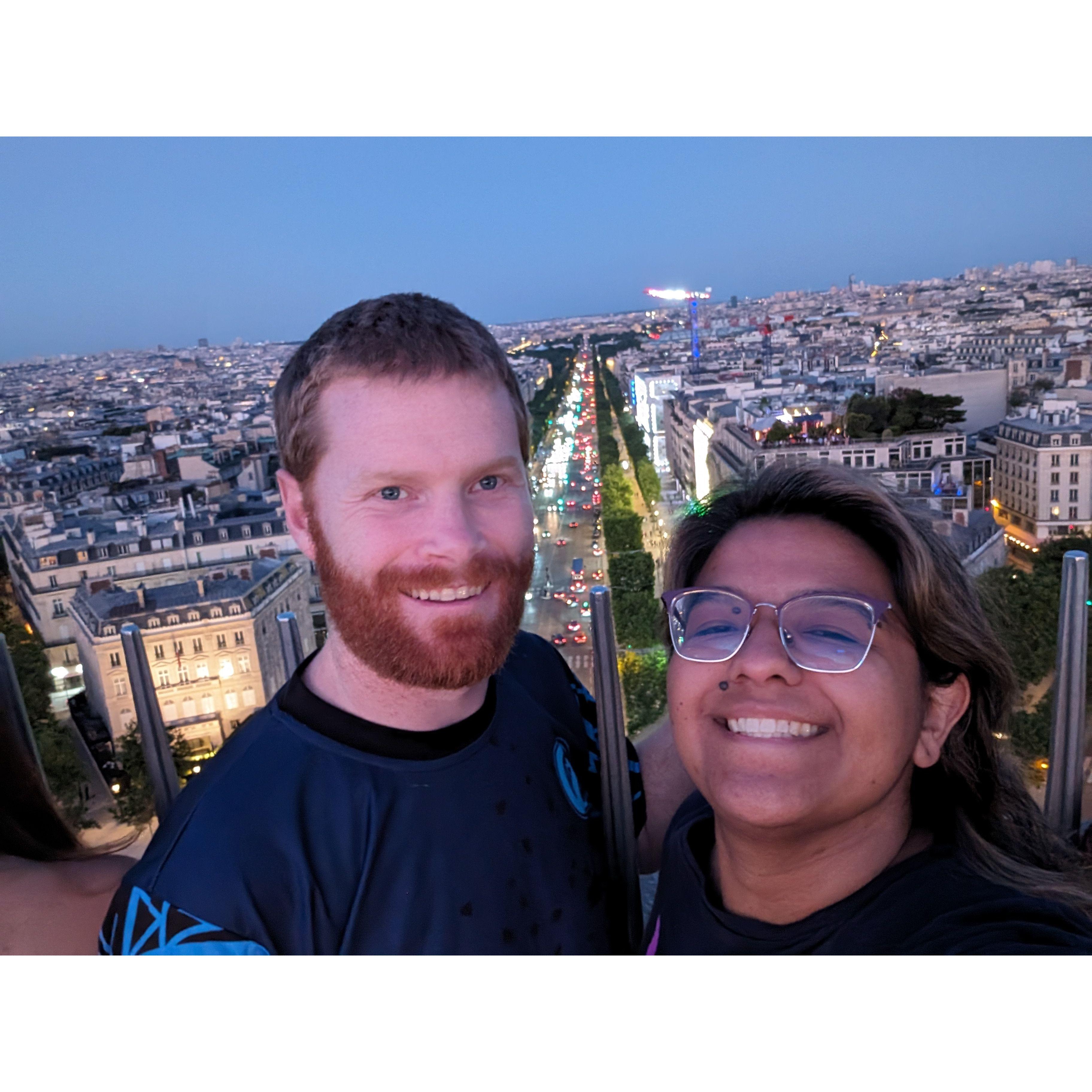 Sam & Rocio at the Top of the Arch