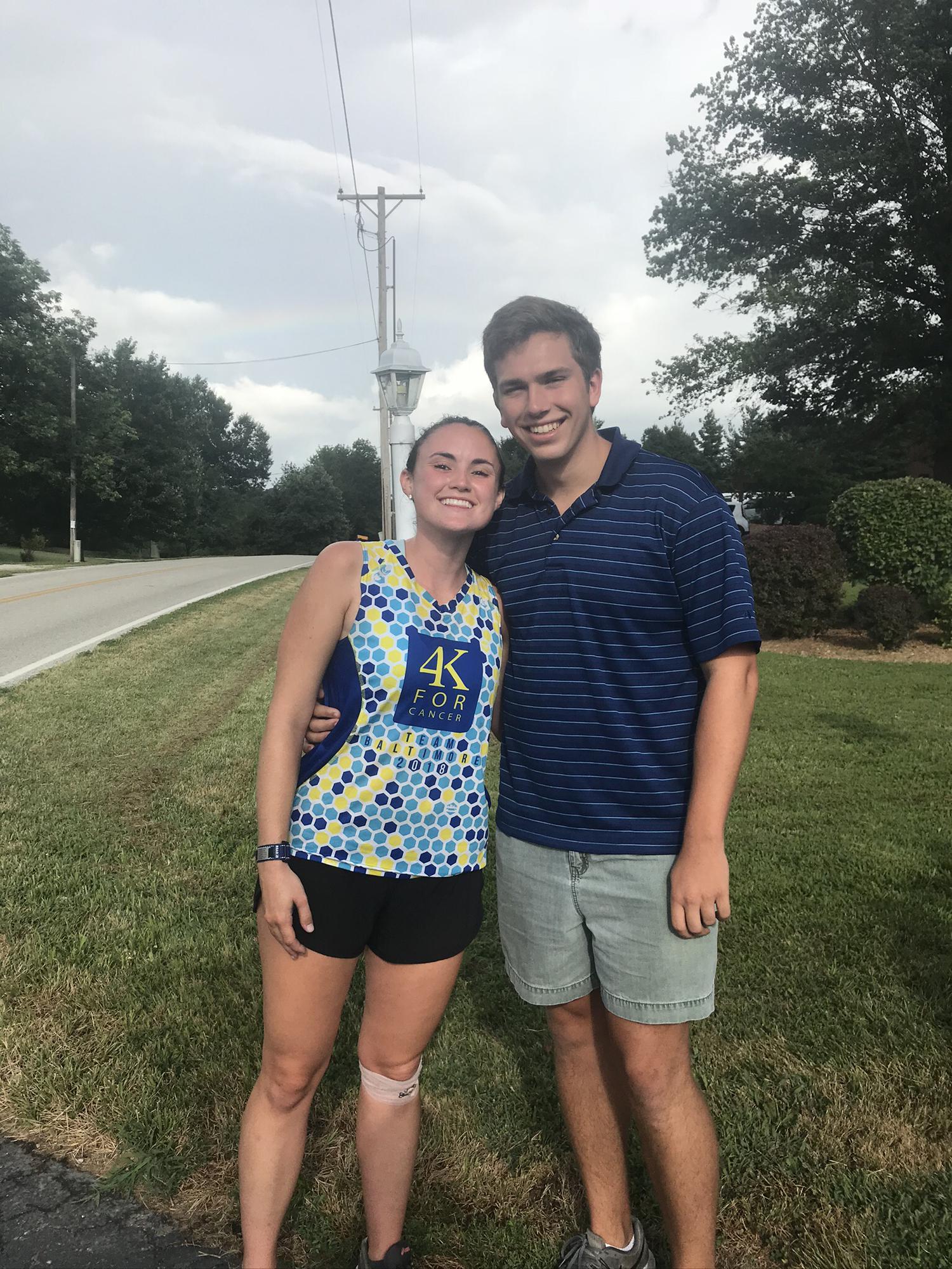 John visiting Emma during 4K in Evansville, Indiana in the summer of 2018
