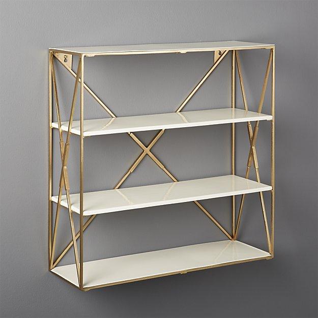 Smith Large Brass Wall Shelf