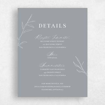 Pewter Gray, Grey Wedding Enclosure - Ingrid