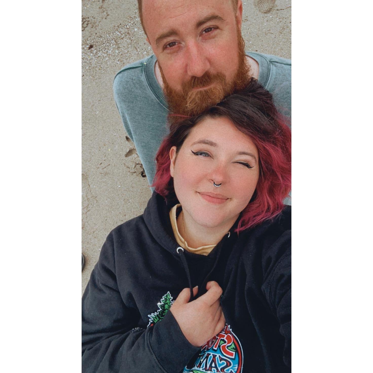 On the beach in California!