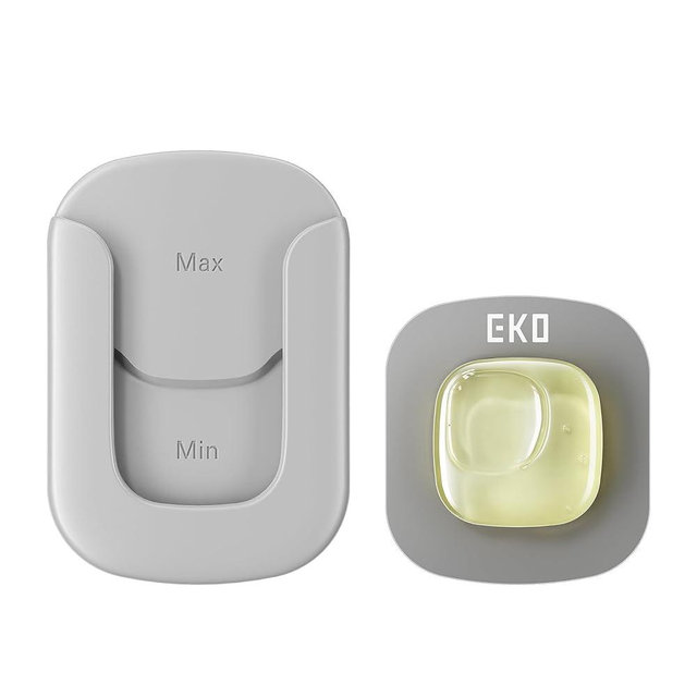 EKO Refresh Deodorizer Pod Kit with Refillable Holder, 1 Pod + 1 Holder, Plant-Based Odor Eliminator for Trash Can, Bathroom, Storage – Long-Lasting 45 Days Air Freshener, Natural, Chemical-Free