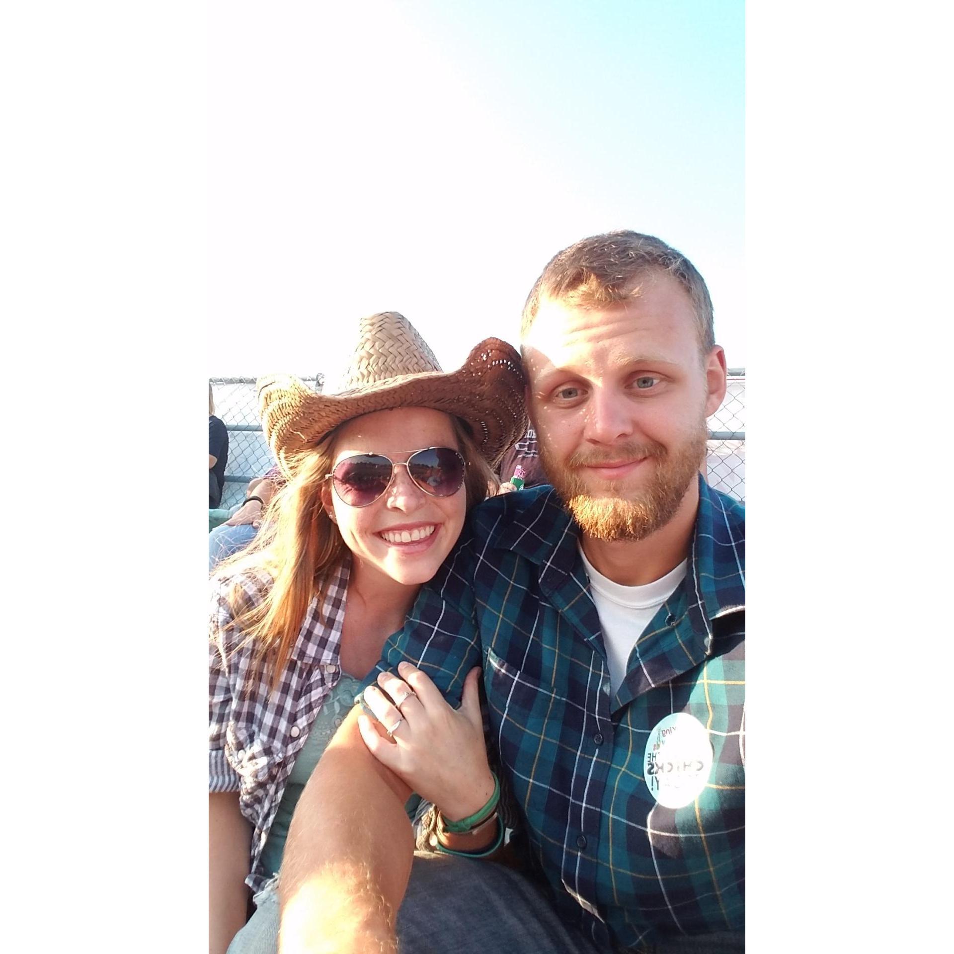 We spent our first anniversary at the demo derby in Waterloo.