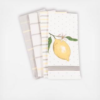 Pantry Lemon Kitchen Dish Towel Set of 4