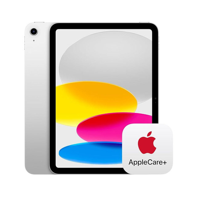 Apple iPad 11-inch: A16 chip, 11-inch Model, Liquid Retina Display, 128GB, Wi-Fi 6, 12MP Front/12MP Back Camera, Touch ID, All-Day Battery Life — Silver with AppleCare+ (2 Years)