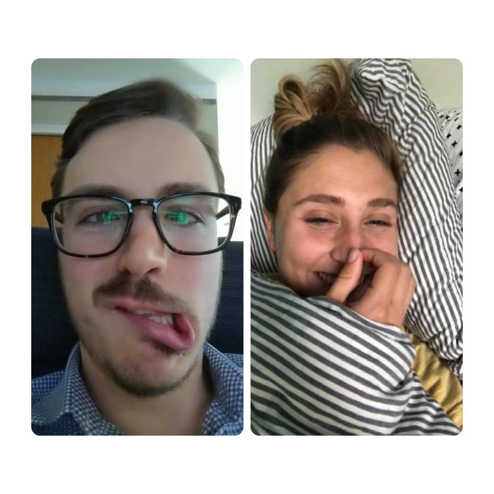 "Sometimes she laughs at my jokes, sometimes she laughs at me. Either way, she doesn't mind that I'm a goofball" - Sage