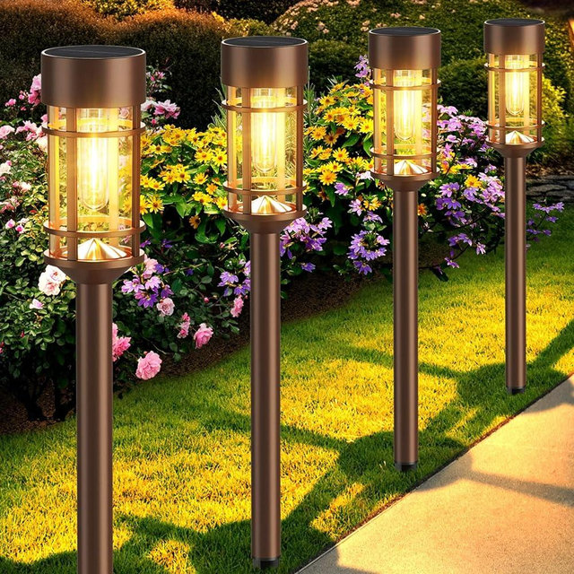 Mancra 8 Pack Solar Outdoor Lights, Bright Up to 10 Hrs Solar Lights for Outside, IP65 Waterproof Solar Garden Lights for Patio, Lawn, Yard and Landscape