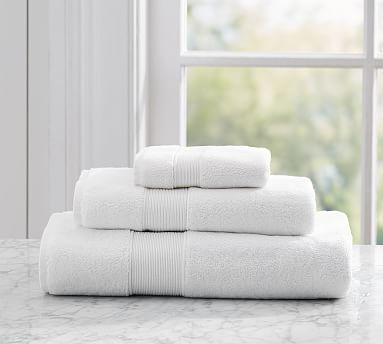 PB Classic Organic Towels, Wash, White