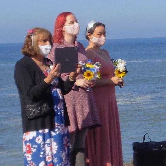 My mom had the wedding party with her.
