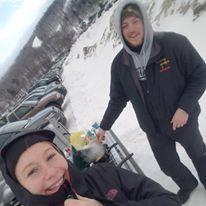 When we go on trips, if we can cook our own meals we always try to. We had some gourmet grilled cheese and hotdogs for lunch while taking a break from skiing