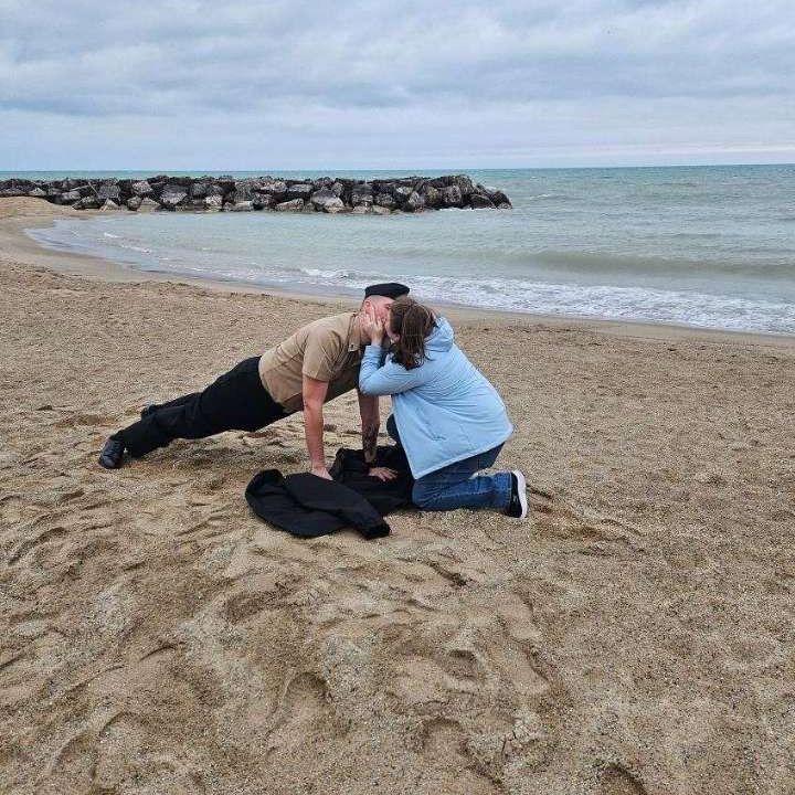 Proposal at Lake Michigan