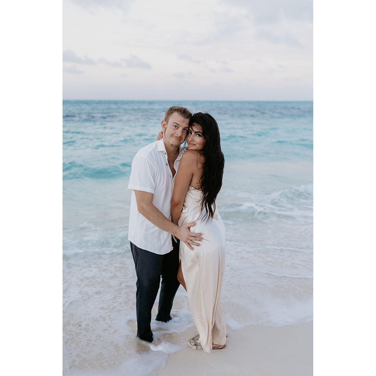 Engagement photos taken in Turks and Caicos