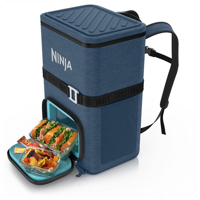 Ninja | Backpack Cooler | FrostVault Go Can Soft Cooler | Leakproof Zipper with Built in Can Opener, 2 Ice Packs & Dry Storage Drawer | for Hiking, Camping & More | 24/36 Can