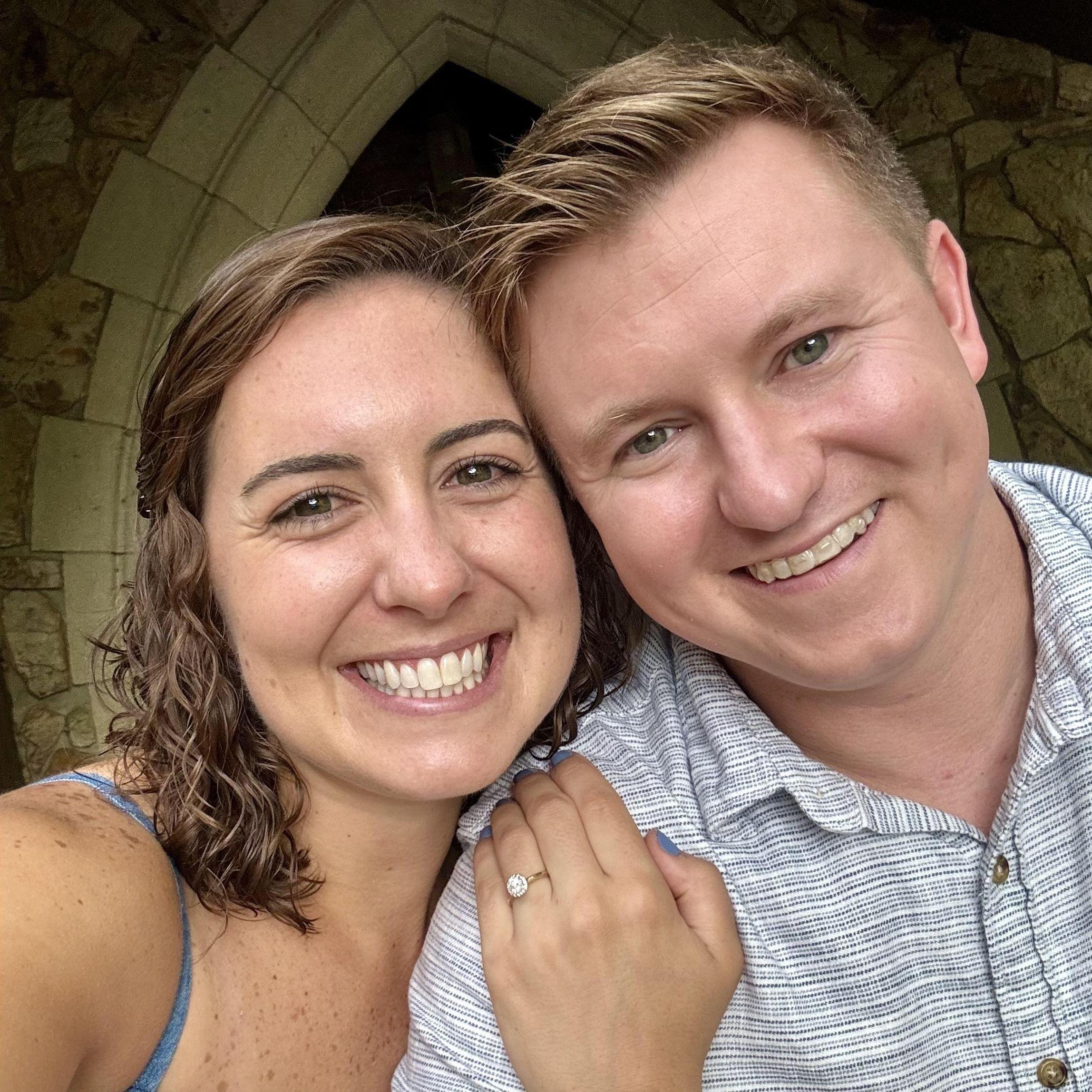 So happy just moments after our engagement 🥰
