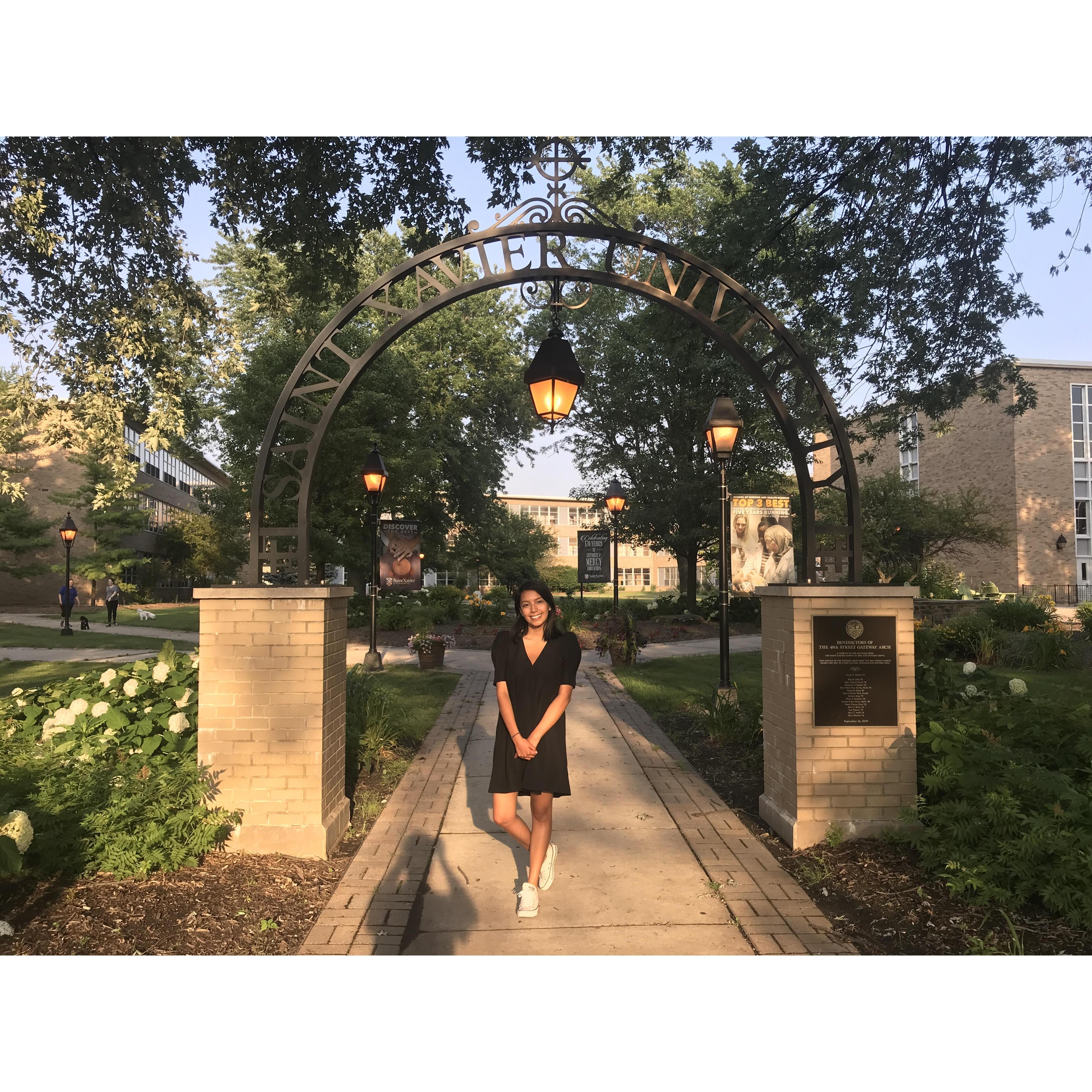 We visited Kathy's alma mater, St. Xavier University.