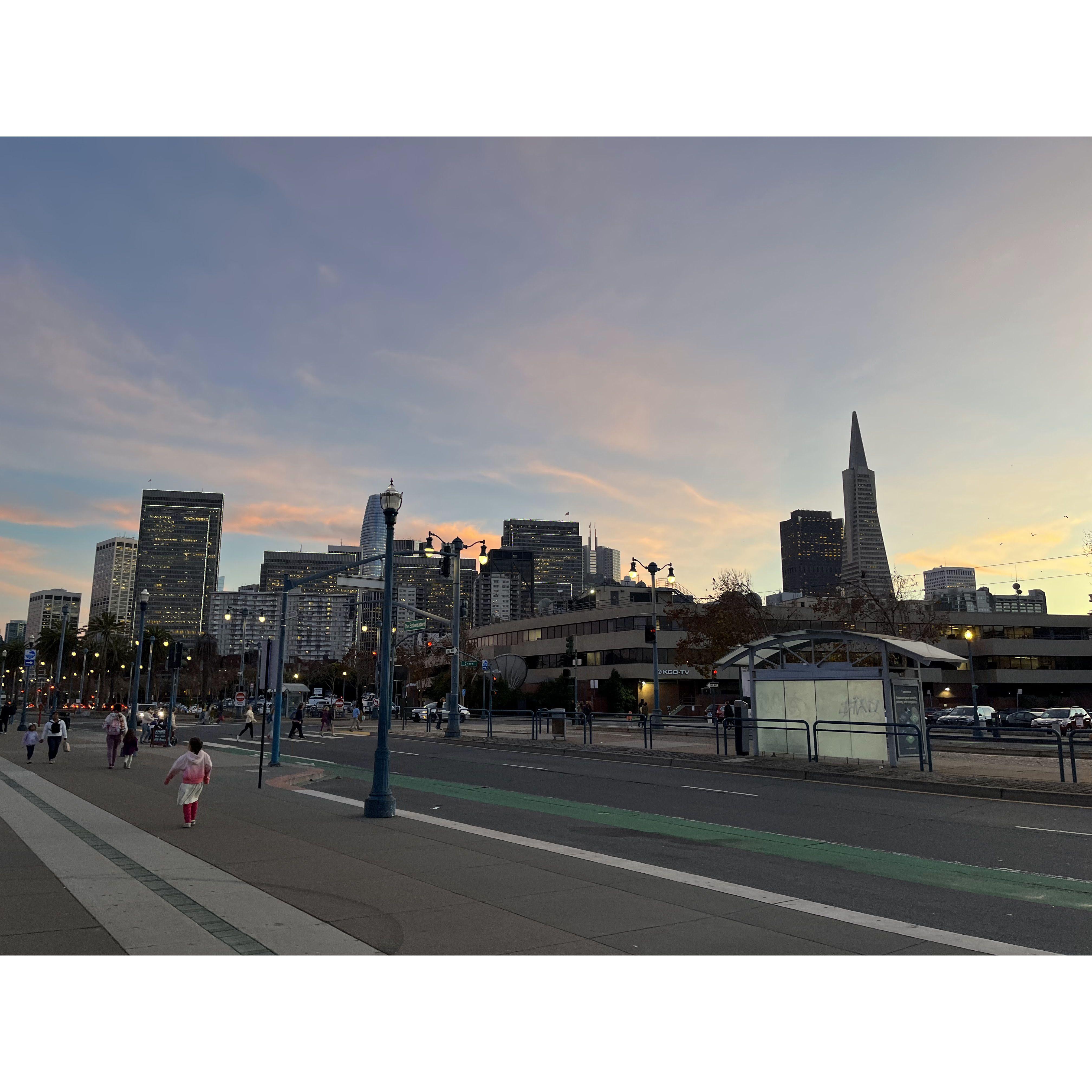 Sunset at fisherman’s wharf 🎣