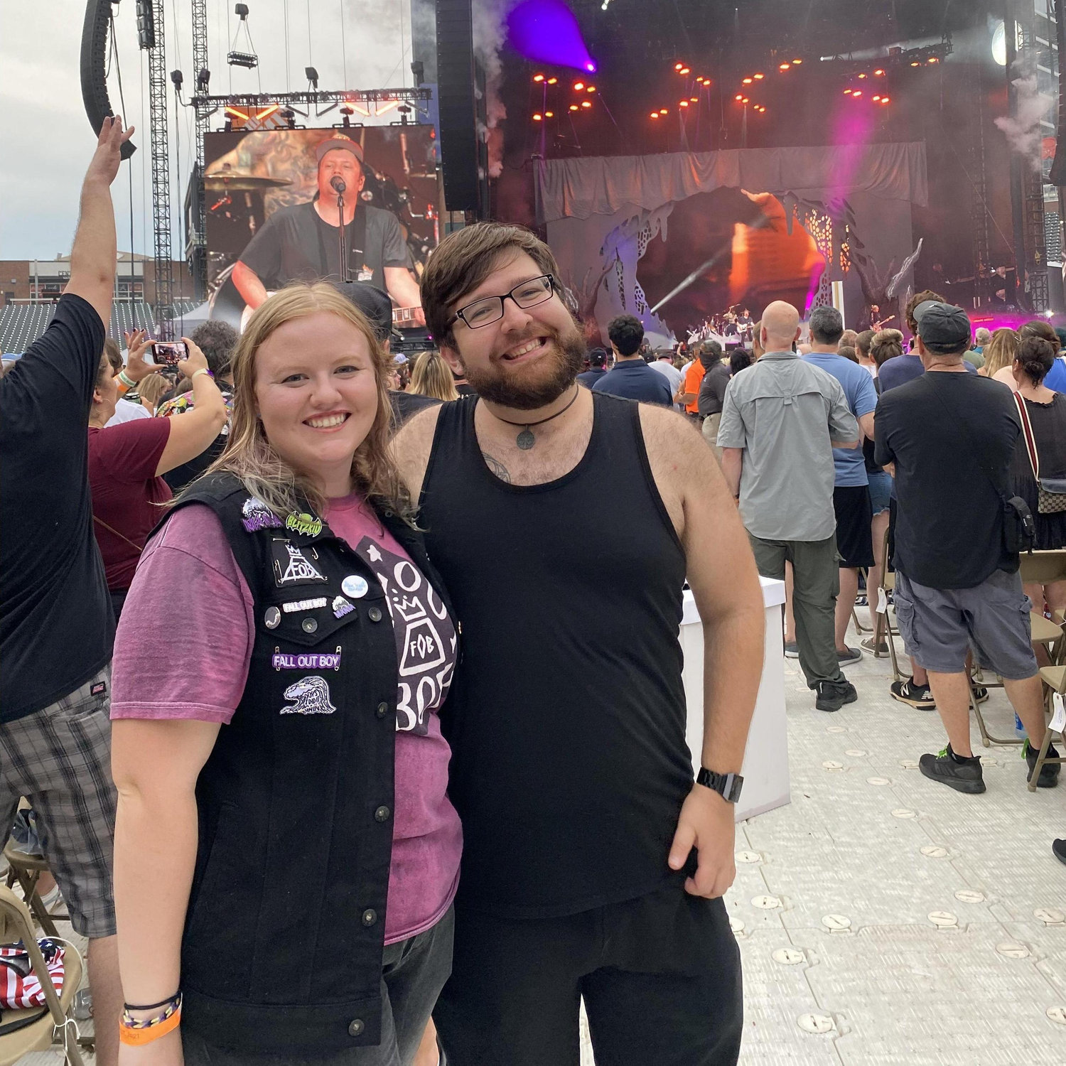 Our first concert together! Weezer, Fall Out Boy, and Green Day!