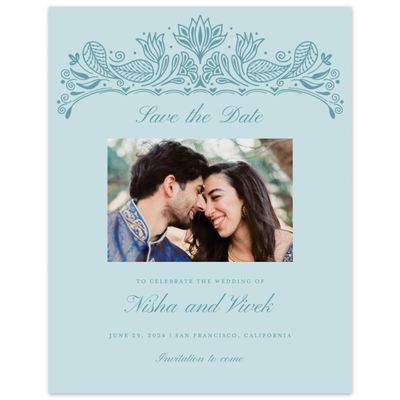 Iceberg, Blue Wedding Digital Save the Date - Taneja Photo
