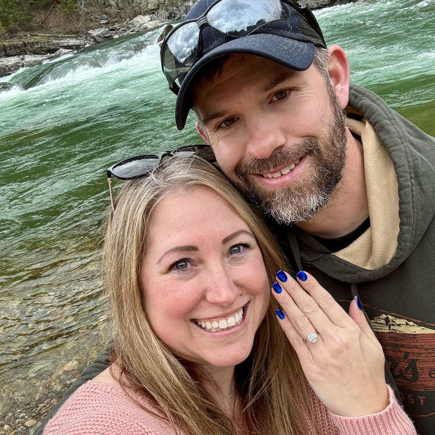 Little did she know, as she was so distracted taking a panoramic photo trying to get the whole view in one shot, that Josh was on one knee behind her.