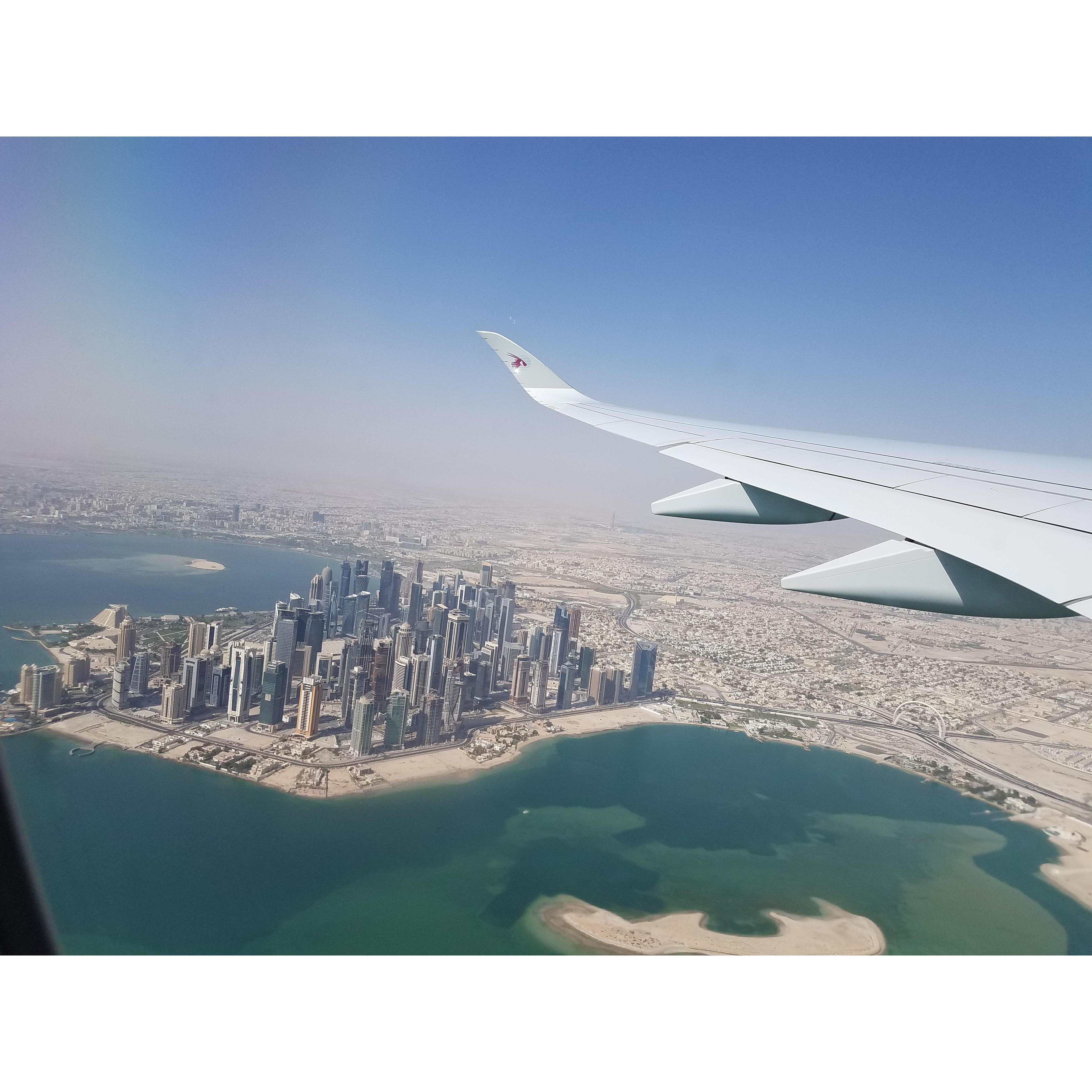 Doja Qatar from the air