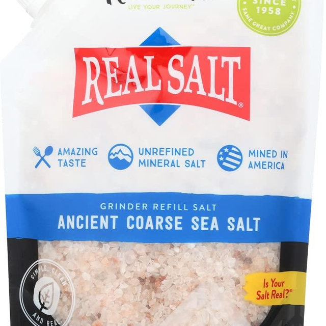 Redmond Real Sea Salt - Natural Unrefined Gluten Free Coarse, 16 Ounce Pouch (1 Pack)