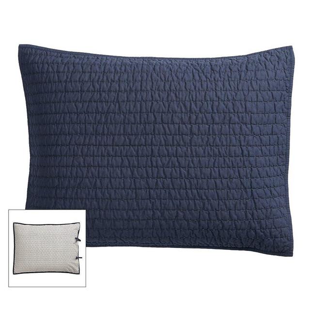 SONOMA Goods for Life™ Pick Stitch Reversible Sham - King Size Navy