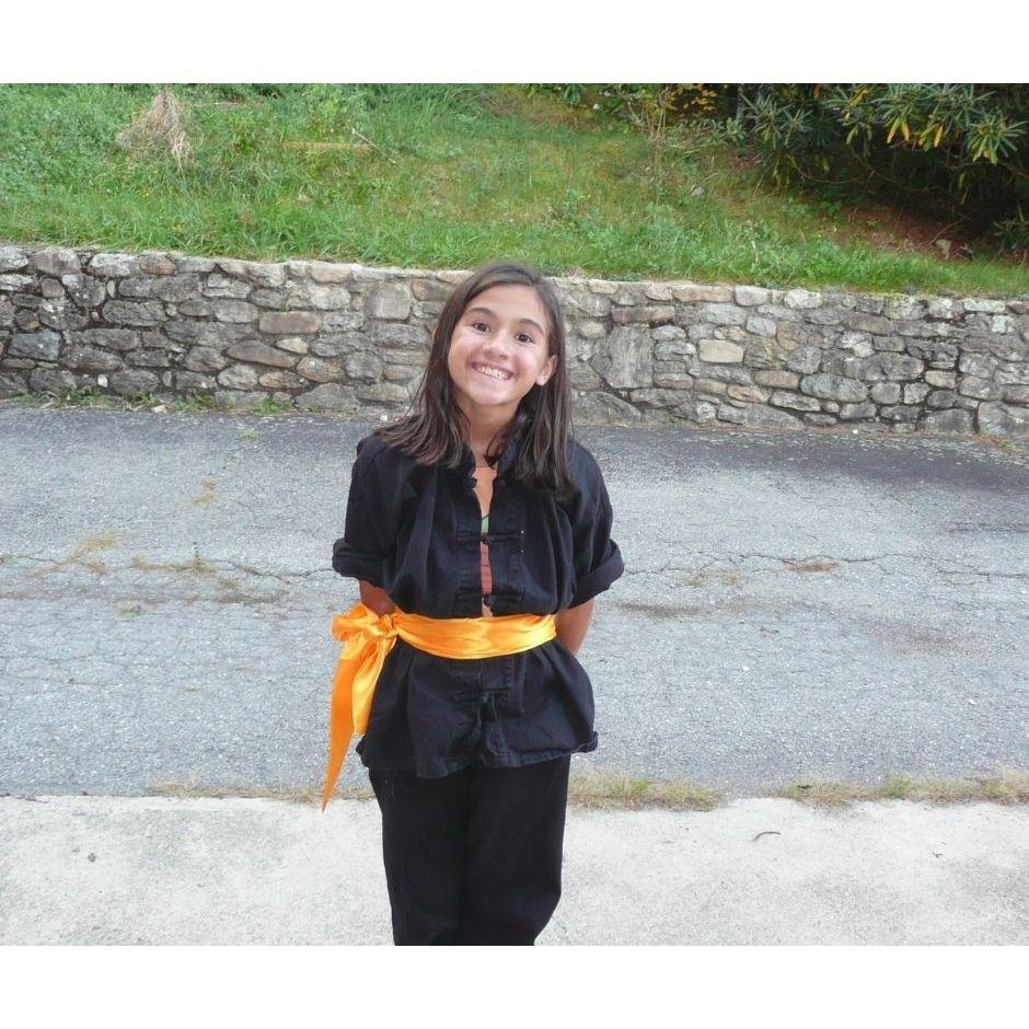 Norma in her Kung Fu uniform