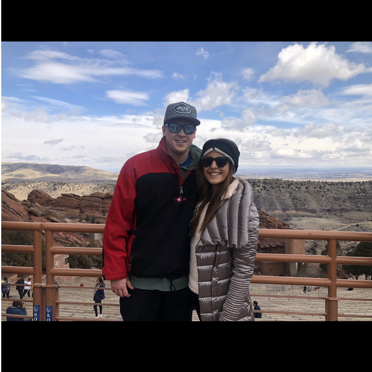 Red Rocks Amphitheater in Jefferson County, CO. Winter 2019.