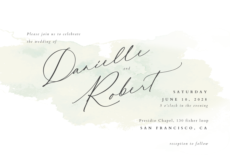Lombok Landscape | Grassy Sage | Zola Wedding Invitations