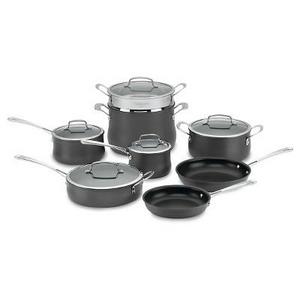 Cuisinart® Contour Hard Anodized 13 Piece Cookware Set w/cover - 64-13