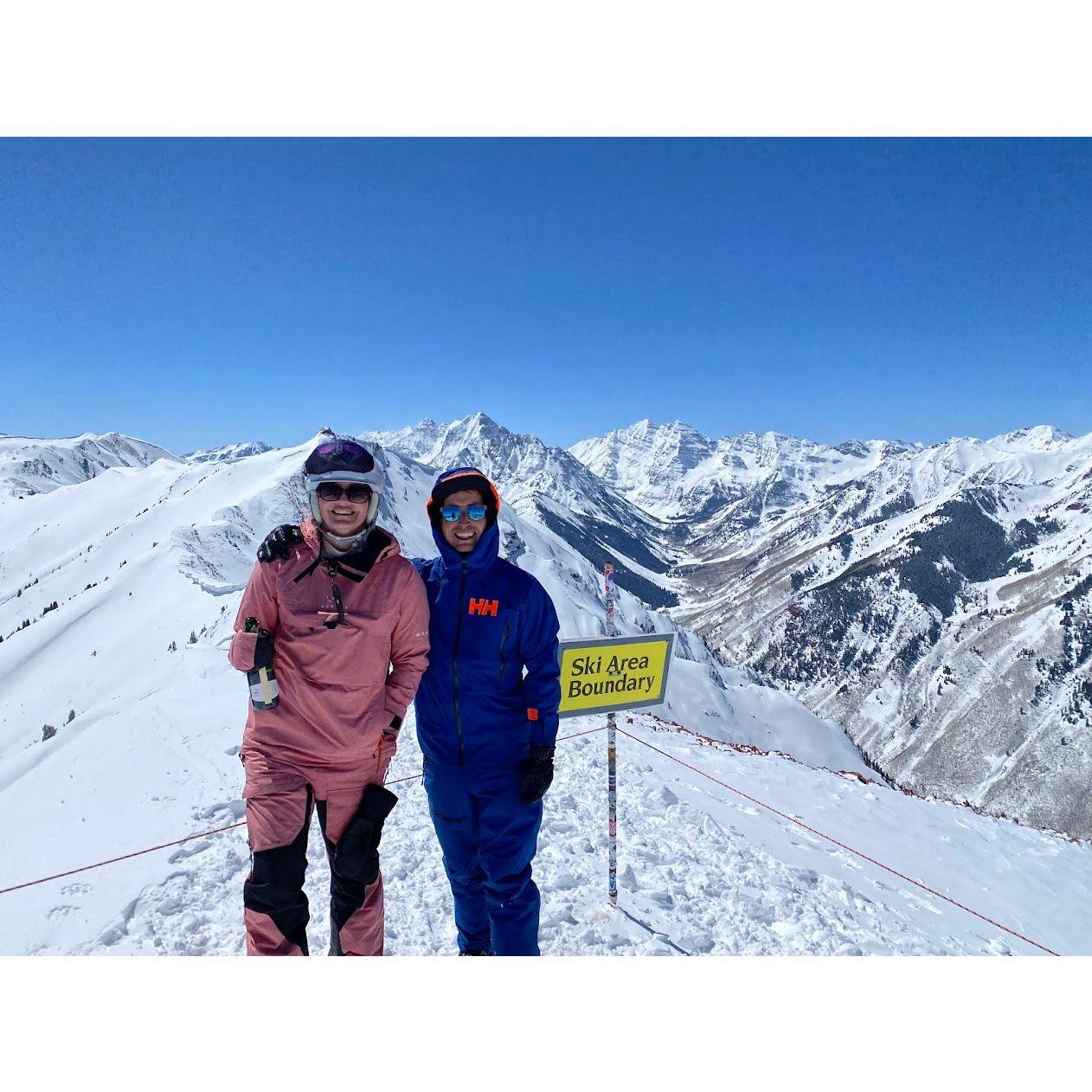 We summitted the Highland Bowl at Aspen Highlands