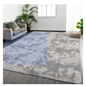 MOONLIGHT20015 6x9 Area Rugs for Living Room - Large Big Soft Tie Dyed Light Grey Shaggy Rug for Bedroom, Nursery, Plush Fluffy Rug for Kids, Boys & Girls, Home Decor, Aesthetic Floor Carpet