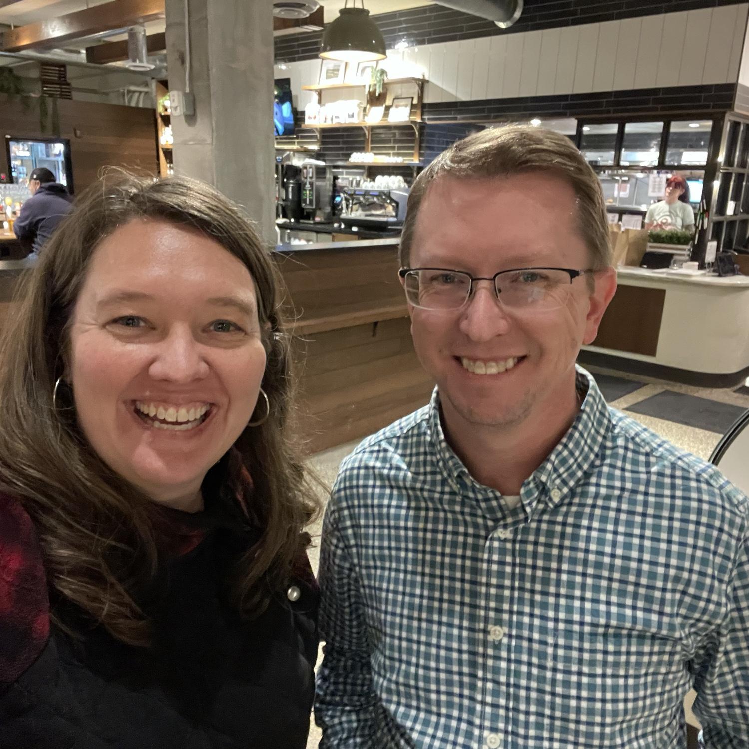 Our second date and first picture together! Laura Lee wanted a picture on the first date, but she thought it might scare him away.