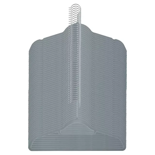 Squared Away™ Velvet Slim Suit Hangers with Chrome Hook in Grey (Set of 50)