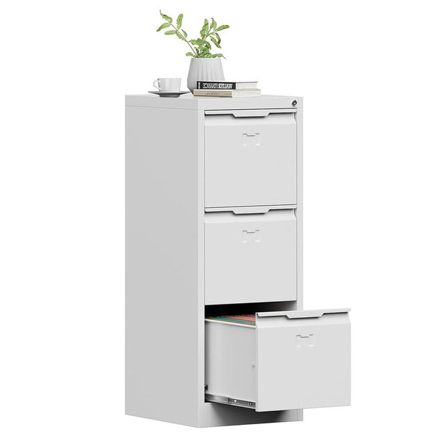 3 Drawer File Cabinet with Lock,Tall Vertical Metal File Cabinets,Filing Cabinets for Home Office,Office Organizer/Storage Cabinet for Letter/Legal/A4,Printer Stand,Under desk,Assembly Required