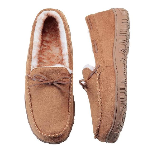 VLLy Mens Slippers Moccasins with Plush Lined Cozy House Bedroom Shoes for Men